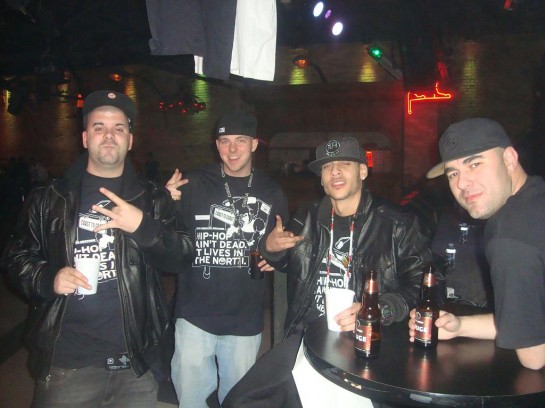 Pic 5 Peter Jackson, Jonathon "Bizz" Brown, DJ Dames Nellas & Nikos (left to right)